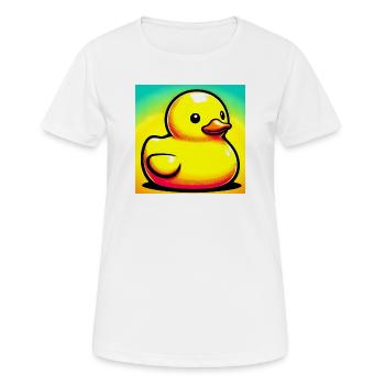 Ente Ente Ente Ente Ente - Frauen T-Shirt atmungsaktiv - Weiß - Vorne - AI Model Female 172 dark (172cm)