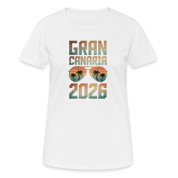 Grande Canarie 2026 - T-shirt respirant Femme - blanc - Devant - AI Model Female 172 dark (172cm)