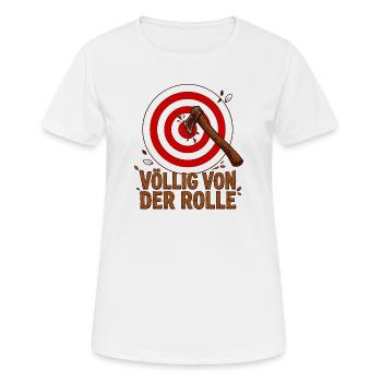 Lancer de hache, Objectif de loisir sportif - T-shirt respirant Femme - blanc - Devant - AI Model Female 172 dark (172cm)