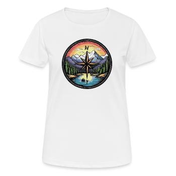 Kompass Travel - Frauen T-Shirt atmungsaktiv - Weiß - Vorne - AI Model Female 172 dark (172cm)
