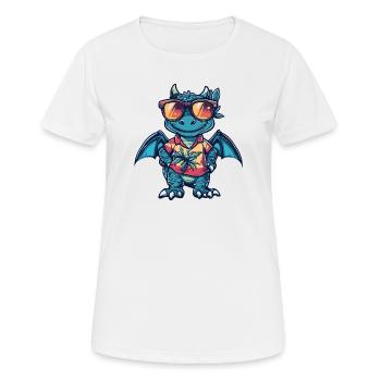 Dragon Comic Holiday - T-shirt respirant Femme - blanc - Devant - AI Model Female 172 dark (172cm)