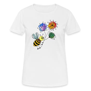 insecte - T-shirt respirant Femme - blanc - Devant - AI Model Female 172 dark (172cm)