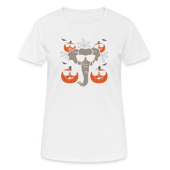 Safari Afrique faune du Serengeti éléphant d’Halloween - T-shirt respirant Femme - blanc - Devant - AI Model Female 172 dark (172cm)