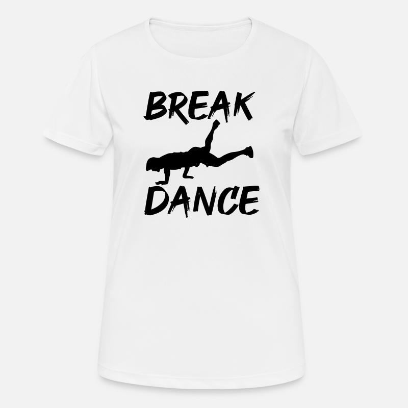 Breakdance - Dame T-shirt svedtransporterende - hvid