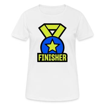 Stolzer Finisher Medaille Stern - Frauen T-Shirt atmungsaktiv - Weiß - Vorne - AI Model Female 172 dark (172cm)