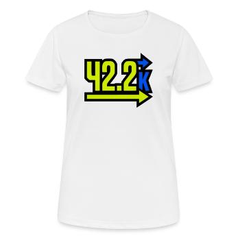 Fier arrivant au marathon 42,2 km - T-shirt respirant Femme - blanc - Devant - AI Model Female 172 dark (172cm)