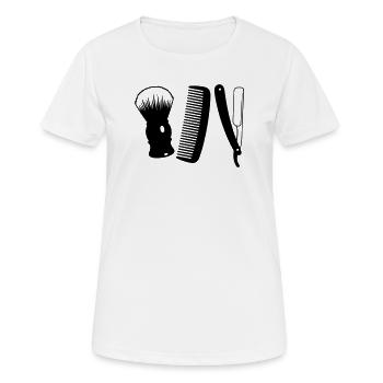Salon de coiffure - T-shirt respirant Femme - blanc - Devant - AI Model Female 172 dark (172cm)