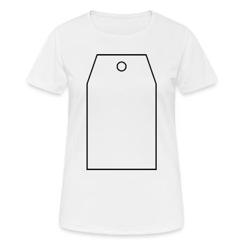 Étiquette cadeau - T-shirt respirant Femme - blanc - Devant - AI Model Female 172 dark (172cm)