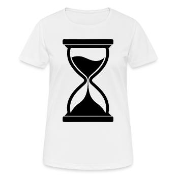 Sanduhr - Frauen T-Shirt atmungsaktiv - Weiß - Vorne - AI Model Female 172 dark (172cm)