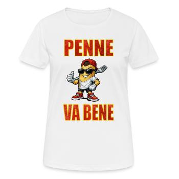 Nouilles, penne - T-shirt respirant Femme - blanc - Devant - AI Model Female 172 dark (172cm)