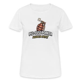 Maximaler Auswirkung von Schweine-Fusion - Frauen T-Shirt atmungsaktiv - Weiß - Vorne - AI Model Female 172 dark (172cm)