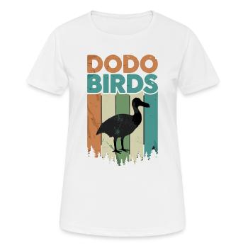  Dodo Birds Retro Vintage Ausgestorbener Vogel - Frauen T-Shirt atmungsaktiv - Weiß - Vorne - AI Model Female 172 dark (172cm)