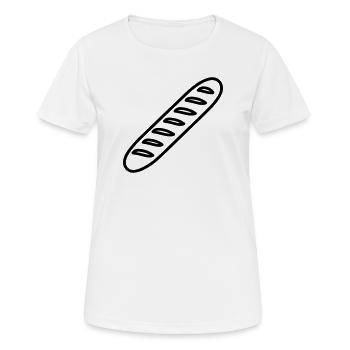 baguette - T-shirt respirant Femme - blanc - Devant - AI Model Female 172 dark (172cm)