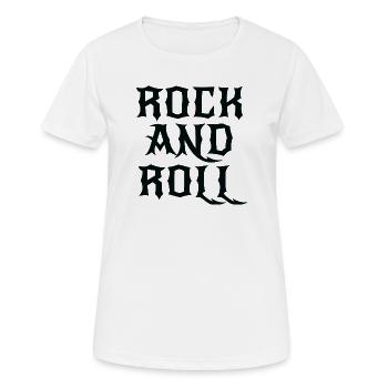 Gothic Rock and Roll Logo - Frauen T-Shirt atmungsaktiv - Weiß - Vorne - AI Model Female 172 dark (172cm)