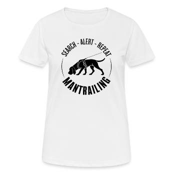 Bloodhound Mantrailing Hundesport Suchhunde Hunde - Frauen T-Shirt atmungsaktiv - Weiß - Vorne - AI Model Female 172 dark (172cm)