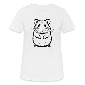 Hamster - Frauen T-Shirt atmungsaktiv - Weiß - Vorne - AI Model Female 172 dark (172cm)