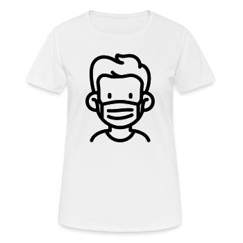 masque - T-shirt respirant Femme - blanc - Devant - AI Model Female 172 dark (172cm)