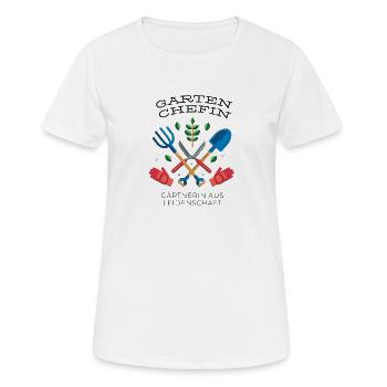 Garten Chefin - Frauen T-Shirt atmungsaktiv - Weiß - Vorne - AI Model Female 172 dark (172cm)