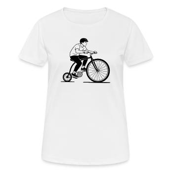 Einrad - Frauen T-Shirt atmungsaktiv - Weiß - Vorne - AI Model Female 172 dark (172cm)