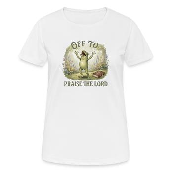 To praise the Lord Christ the Frog - Women's Breathable T-Shirt - white - Front - AI Model Female 172 dark (172cm)