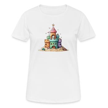 Aventure Étoilée Bac à Sable - T-shirt respirant Femme - blanc - Devant - AI Model Female 172 dark (172cm)