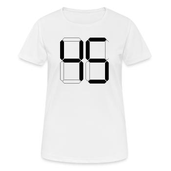 NUMMER 45 Fünfundvierzig Geschenk Digital - Frauen T-Shirt atmungsaktiv - Weiß - Vorne - AI Model Female 172 dark (172cm)