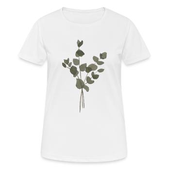Eucalyptus à l’Aquarelle - T-shirt respirant Femme - blanc - Devant - AI Model Female 172 dark (172cm)