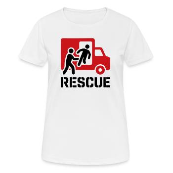 Opérations de secours et de secours - T-shirt respirant Femme - blanc - Devant - AI Model Female 172 dark (172cm)