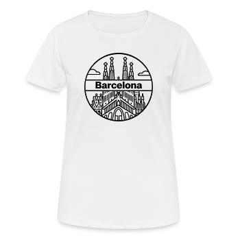 Barcelone - T-shirt respirant Femme - blanc - Devant - AI Model Female 172 dark (172cm)