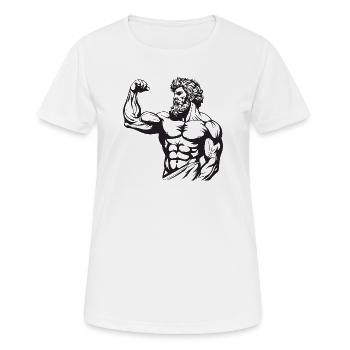 Griechischer Spartaner - Frauen T-Shirt atmungsaktiv - Weiß - Vorne - AI Model Female 172 dark (172cm)