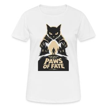 Paws Of Fate Cat Horror - Women's Breathable T-Shirt - white - Front - AI Model Female 172 dark (172cm)