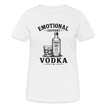 Vodka de soutien émotionnel - T-shirt respirant Femme - blanc - Devant - AI Model Female 172 dark (172cm)