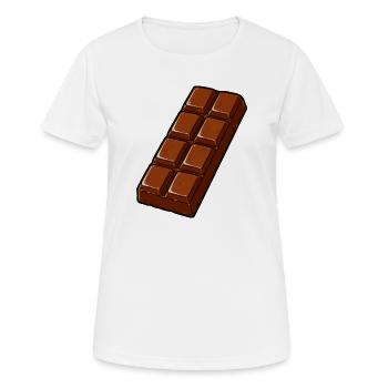 Schokoladen-Tafel Cartoon Retro - Frauen T-Shirt atmungsaktiv - Weiß - Vorne - AI Model Female 172 dark (172cm)