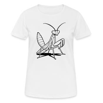 mante religieuse - T-shirt respirant Femme - blanc - Devant - AI Model Female 172 dark (172cm)