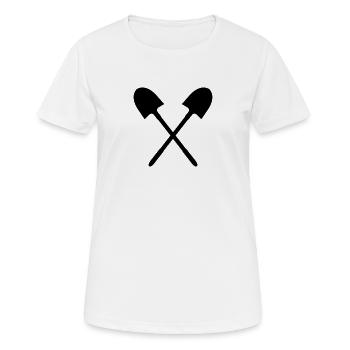 Pelle croisée - T-shirt respirant Femme - blanc - Devant - AI Model Female 172 dark (172cm)