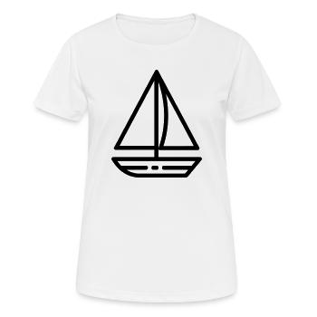 Segelschiff - Frauen T-Shirt atmungsaktiv - Weiß - Vorne - AI Model Female 172 dark (172cm)