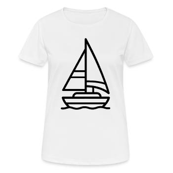 Segelschiff - Frauen T-Shirt atmungsaktiv - Weiß - Vorne - AI Model Female 172 dark (172cm)