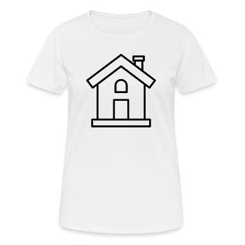 House Outline - Women's Breathable T-Shirt - white - Front - AI Model Female 172 dark (172cm)