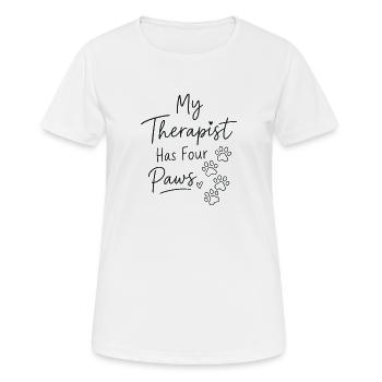 Four Paws Therapy Companion - Women's Breathable T-Shirt - white - Front - AI Model Female 172 dark (172cm)