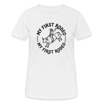 Rodéo - T-shirt respirant Femme - blanc - Devant - AI Model Female 172 dark (172cm)