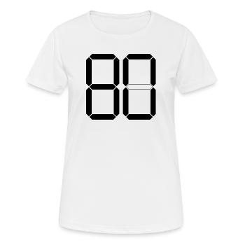 NUMBER 80 Eighty Gift Digital - Women's Breathable T-Shirt - white - Front - AI Model Female 172 dark (172cm)
