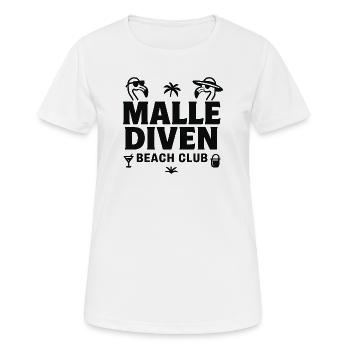 Malle Diven Beach Club Flamingo Mallorca Party - Women's Breathable T-Shirt - white - Front - AI Model Female 172 dark (172cm)