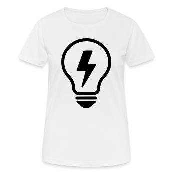 T-shirt Idée Créative - Electric Light Bulb - T-shirt respirant Femme - blanc - Devant - AI Model Female 172 dark (172cm)