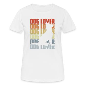 Vintage Hundebesitzer - Frauen T-Shirt atmungsaktiv - Weiß - Vorne - AI Model Female 172 dark (172cm)