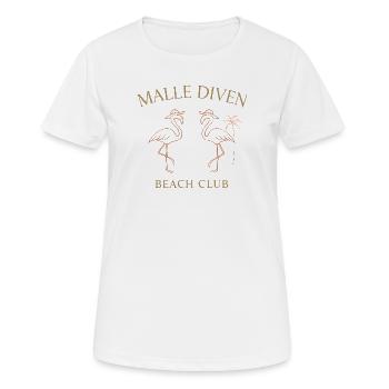 Malle Diven Beach Club Flamingo Mallorca Party - Women's Breathable T-Shirt - white - Front - AI Model Female 172 dark (172cm)