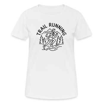 Course sur sentier - T-shirt respirant Femme - blanc - Devant - AI Model Female 172 dark (172cm)