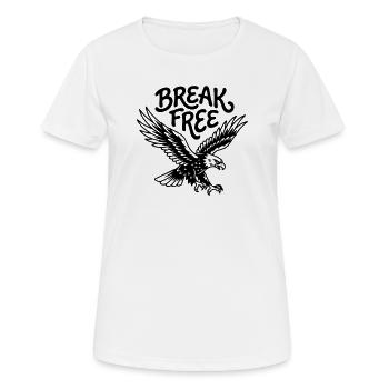 freedom - Women's Breathable T-Shirt - white - Front - AI Model Female 172 dark (172cm)