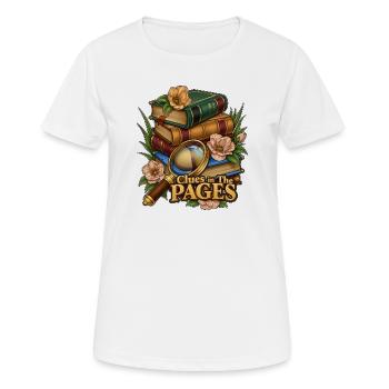 Indices dans les pages - T-shirt respirant Femme - blanc - Devant - AI Model Female 172 dark (172cm)