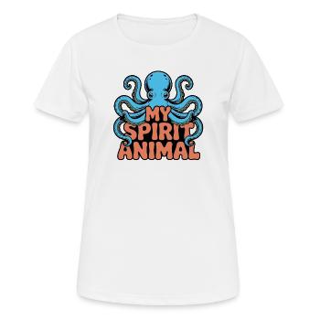 Oktopus Spirit - T-shirt respirant Femme - blanc - Devant - AI Model Female 172 dark (172cm)