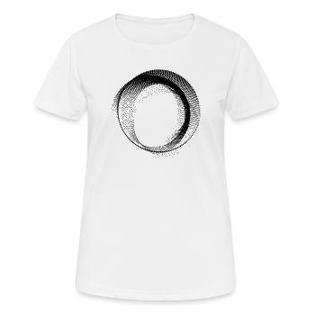 abstract circular shape - Women's Breathable T-Shirt - white - Front - AI Model Female 172 dark (172cm)
